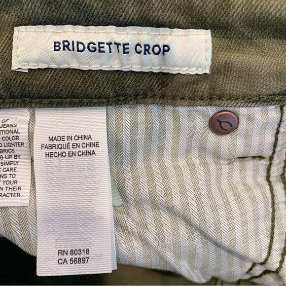 Lucky Brand Camo Bridgette Crop Jeans Size 6 Raw Hem - Picture 8 of 11